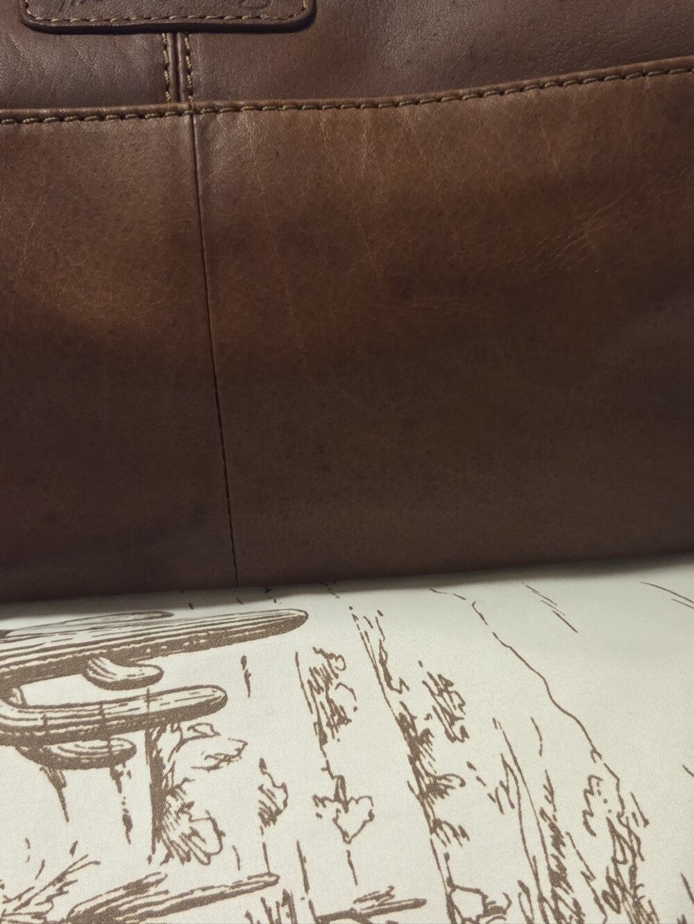 American Darling Leather Tooled Floral Satchel in Brown and Tan - Picture 4 of 6